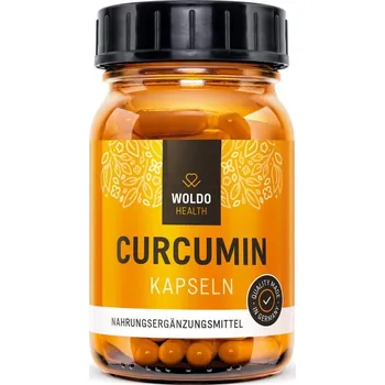 Přírodní produkt WoldoHealth Kurkumin s piperinem WoldoHealh 120 kapslí