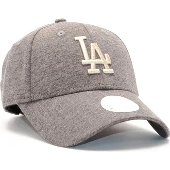 Módní doplněk Dámská Kšiltovka New Era Jersey Essential Los Angeles Dodgers 9FORTY Grey Heather/Khaki Strapback