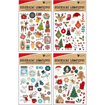 Dekorace do dětského pokoje Anděl Přerov Samolepky s vánočními motivy 8 x 14,5 cm