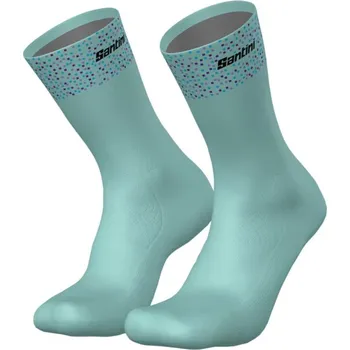 Pánské termoprádlo Santini cyklistické ponožky týmu Trek-Unbroken XC, Light Green, 2026 velikost XS/S