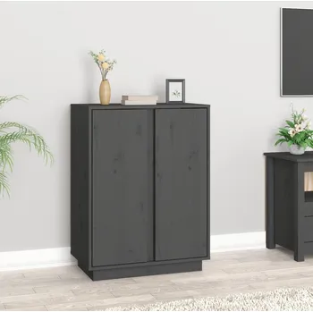 Příborník do zásuvky Příborník šedý 60 x 35 x 80 cm masivní borové dřevo - 8720845581343