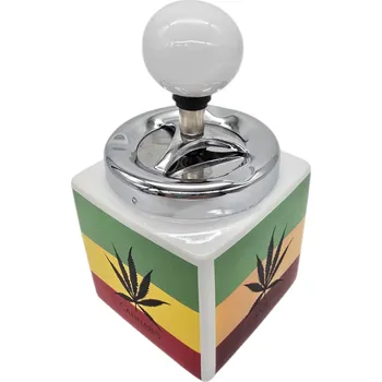 Popelník Popelník uzavíratelný pop-up keramický rasta 15 cm