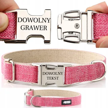 Obojek pro psa Obojek pro psa látkový s gravírováním HUGGY DOGGY vel. XS