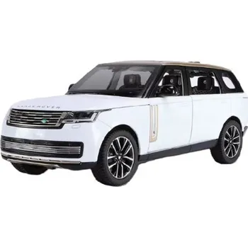 autíčko Range Rover SV 2022 kovový model hračka na baterie světla zvuk 1:24 Bílá