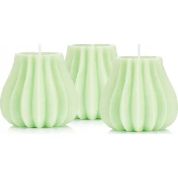 Svíčka Dekorativní parafinová svíčka bez vůně Drobo 3 ks