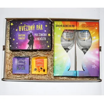 Žertovný předmět Ptákoviny CB Sada pro novomanžele s ponožkami v krabičce