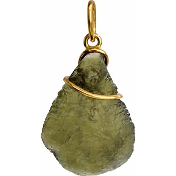 Přívěsek Zlatý přívěsek s vltavínem P25 0057