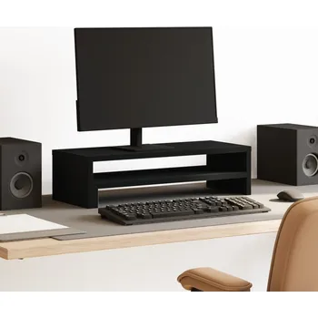 Držák monitoru Stojan na monitor černý 54 x 22 x 15 cm kompozitní dřevo - 8721158390585