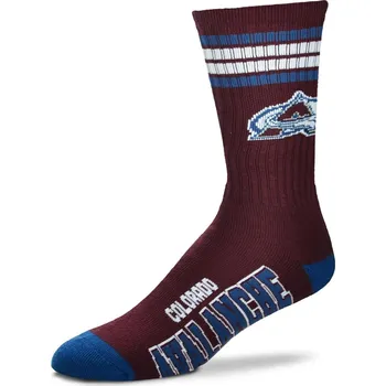Pánské ponožky For Bare Feet Dětské ponožky Colorado Avalanche NHL 4 Stripes Crew