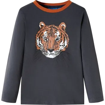 Chlapecké tričko Dětské tričko s dlouhým rukávem antracitové 92 - 8721012030350