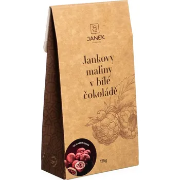 Cukrovinka JANKOVY maliny v bílé čokoládě 125g