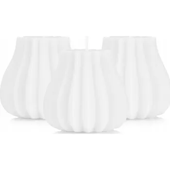 Svíčka Dekorativní parafinová svíčka bez vůně Drobo 3 ks