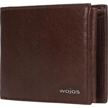 Peněženka Pánská kožená peněženka Wojas hnědá, vodorovná, 11 přihrádek