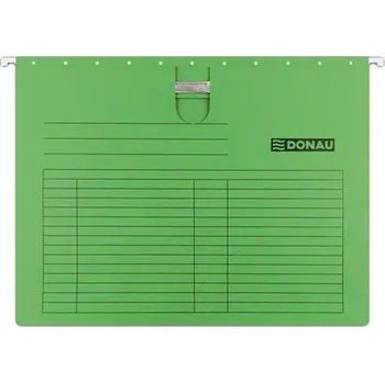 Archivační box Závěsné desky s rychlovazačem DONAU, zelené, karton, A4, 25ks