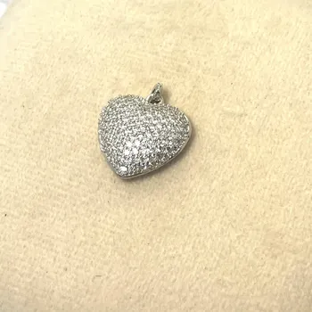 Přívěsek Drobná Stříbrná Srdíčko Rhodiovaný Přívěsek Na Řetízek Srdce