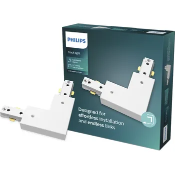 vypínač Vypínač Rohový typ L Prawoskrętny Złącze do Szyn Oświetleniowych Szynoprzewodów LED Jednofazowych Bílý EasyLink Philips