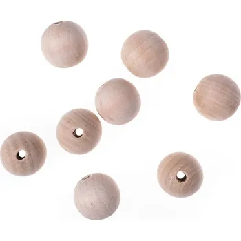 Dětské navlékací korálky Dřevěné kulaté korálky