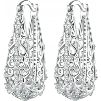 Náušnice Náušnice Hroznové Víno Stříbro a platina starodávné vintage mistrovské dílo