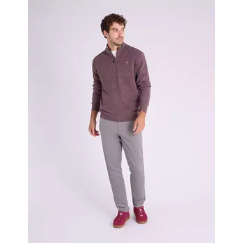 Pánská mikina U.S. Polo Assn. pánská mikina 1/4 ZIP MOCK hnědá XL