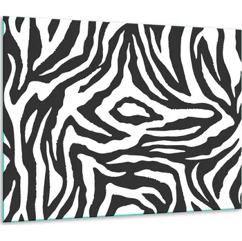 Obraz SKLENĚNÁ OCHRANNÁ DESKA NA SPORÁK 60X52 ZEBRA