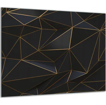 Obraz SKLENĚNÁ OCHRANNÁ DESKA NA SPORÁK 60x52 ČERNÁ