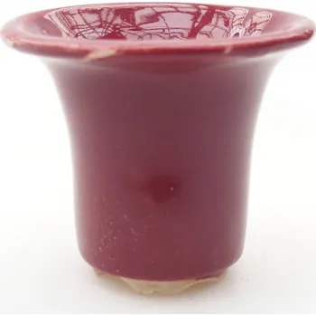 Květináč Mini bonsai miska 4,5 x 4,5 x 4 cm vínová