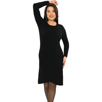 Dámské šaty Himalife Šaty Plain Tilly - černá Velikost: 4XL - Móda pro plnoštíhlé, Oblečení nadměrné velikosti