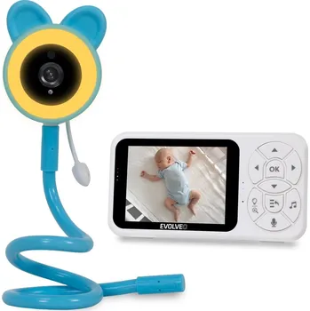 Dětské zboží EVOLVEO Baby Monitor N35, dětská chůvička s kamerou,VOX,teploměr,noční vidění,RGB světlo, Modrá
