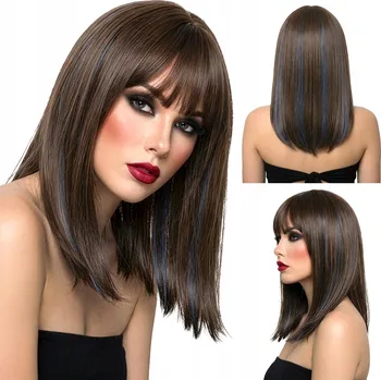 Paruka Paruka polodlouhé syntetické vlasy hnědá Althair dámská