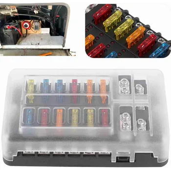 Auto elektroinstalace POUZDRO POJISTKOVÉ SKŘÍŇKY PRO 12 POJISTEK, BLOK