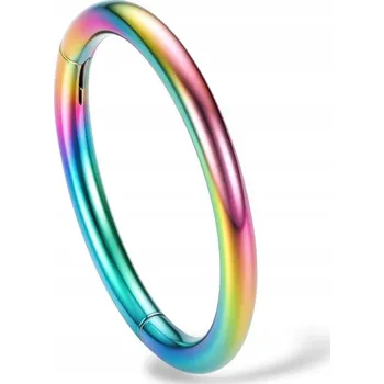 Piercing PIERCING clicker duhová barva Ocel chir. 316 L. Kroužek FLAT CONCH 1,2/6