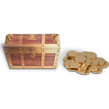 Čokoláda Čokoládový poklad - Truhla s mincemi 100g