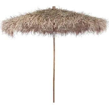 Stínicí technika Bambusový slunečník se střechou z banánových listů 210 cm - 8718475507239