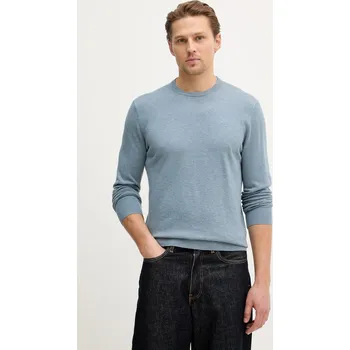 Pánský svetr Svetr s přídavkem hedvábí Hackett London HM7000114 modrá 50X, vel. L