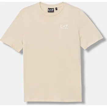Chlapecké tričko Dětské bavlněné tričko EA7 Emporio Armani 7B000020.AF10378 béžová 80X, vel. 176