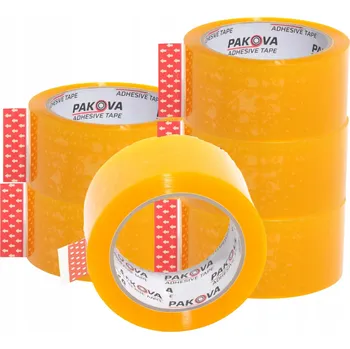 Lepicí páska Balicí páska PAKOVA PRO HONEY šířka 48mm délka 120m 6 Ks.