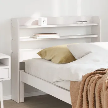 Ložnice Čelo postele s policemi bílé 100 cm masivní borovice - 8721102854354