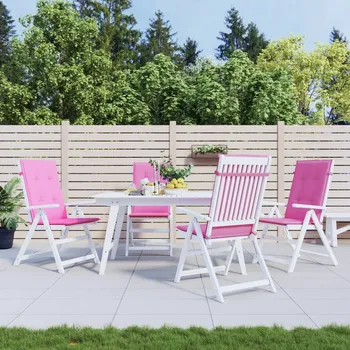 Podsedák Podušky na židli s vysokým opěradlem 4 ks růžové textil - 8720845706852