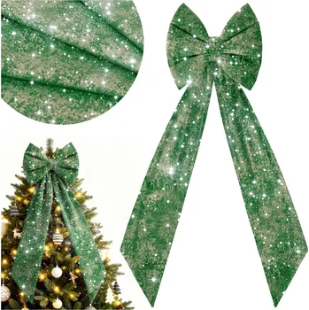 Vánoční dekorace VELKÁ VÁNOČNÍ MAŠLE 48x150 CM XXL NA VÁNOČNÍ STROMEK OKNO DVEŘE PREMIUM GLAMOUR