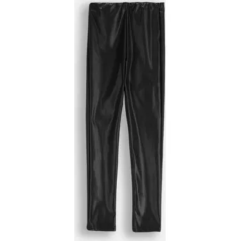 Dívčí legíny černé, imitace kůže, 146 Coccodrillo ZC5