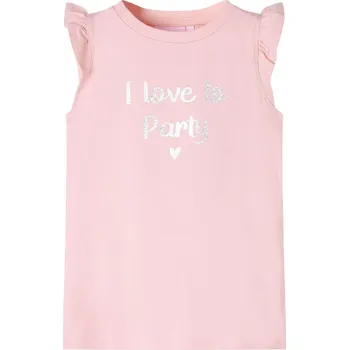 Dětské tričko s volánkovým rukávem světle růžové 116 - 8721012000728