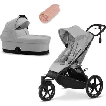 Dětské zboží Cybex Avi Spin Kočárek od narození - Fog Grey/Pink