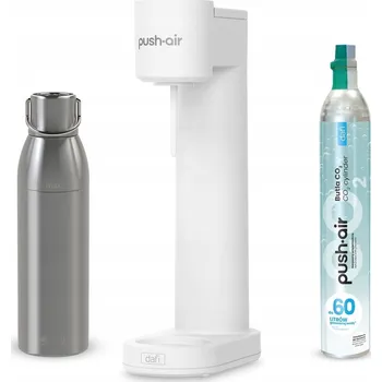 Výrobník sody PUSHAIR výrobník sody Dafi Bílý + CO2 bombička + ocelová láhev 0,75