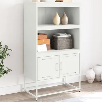 Příborník do zásuvky Skříň highboard bílá 68,5 x 38,5 x 123,5 cm ocel - 8721102633881