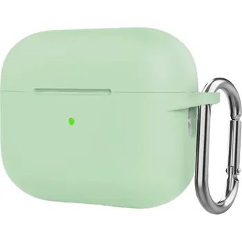 Silikonový ochranný obal s karabinou pro AirPods Pro 2 s Lightning konektorem - zelený