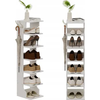 Botník Botník s policemi Rebiko 27 x 112 x 30 cm bílá