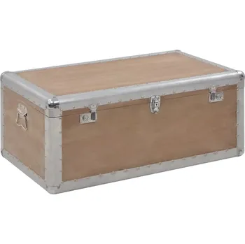 Úložný box Úložný box z masivního jedlového dřeva 91 x 52 x 40 cm hnědý - 8718475606345