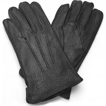 Rukavice Pánské kožené rukavice zateplené vlnou zimní černé rS Prius 2001