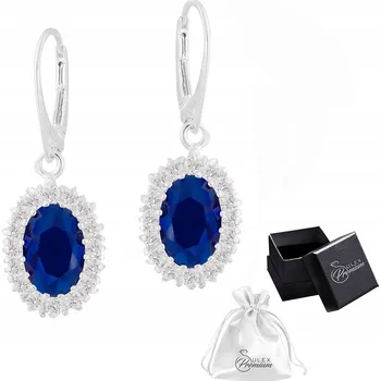 Náušnice Stříbrné náušnice ryzost 925 Diana Safír