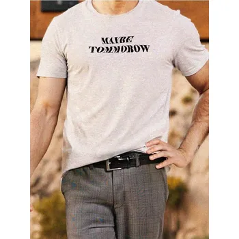 Pánská móda Sinsay - Tričko s&nbsp;nápisem - šedá - 575EY-09M - 575EY-09M-L